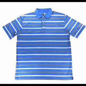 Callaway Opti Dri Polo Blue/Gray Striped Size L